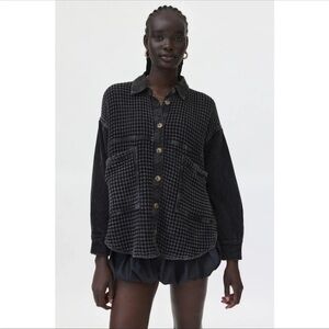 15.  BDG Viral Waffle/Corduroy Sleeve Shacket
